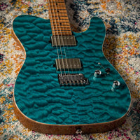 Suhr Custom Modern T Quilt Top Roasted Body Ocean Blue SN#73987 USED