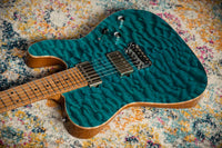 Suhr Custom Modern T Quilt Top Roasted Body Ocean Blue SN#73987 USED