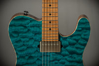 Suhr Custom Modern T Quilt Top Roasted Body Ocean Blue SN#73987 USED