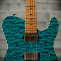 Suhr Custom Modern T Quilt Top Roasted Body Ocean Blue SN#73987 USED