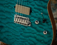 Suhr Custom Modern T Quilt Top Roasted Body Ocean Blue SN#73987 USED