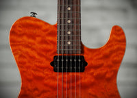 Suhr Oso, Short Scale, Alder, Figured Maple, Orange, Roasted Maple, Indian Rosewood, Suhr 2-Post #90034 Used