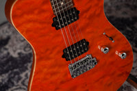 Suhr Oso, Short Scale, Alder, Figured Maple, Orange, Roasted Maple, Indian Rosewood, Suhr 2-Post #90034 Used