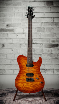 Suhr Oso, Short Scale, Alder, Figured Maple, Tea Burst, Roasted Maple, Indian Rosewood, Suhr 2-Post #90033
