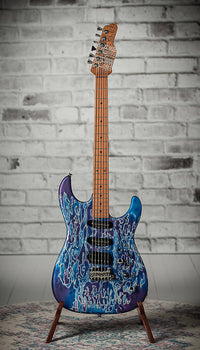 James Tyler Studio Elite Rear Route Tuckerberry Schmear Hot Stacks, Shark Roasted Neck COMA Logo # 24588