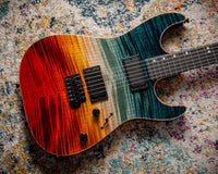 Tom Anderson Drop Top Fire Sunset Double Wipeout with Binding &amp; Hard Case # 04-04-26N
