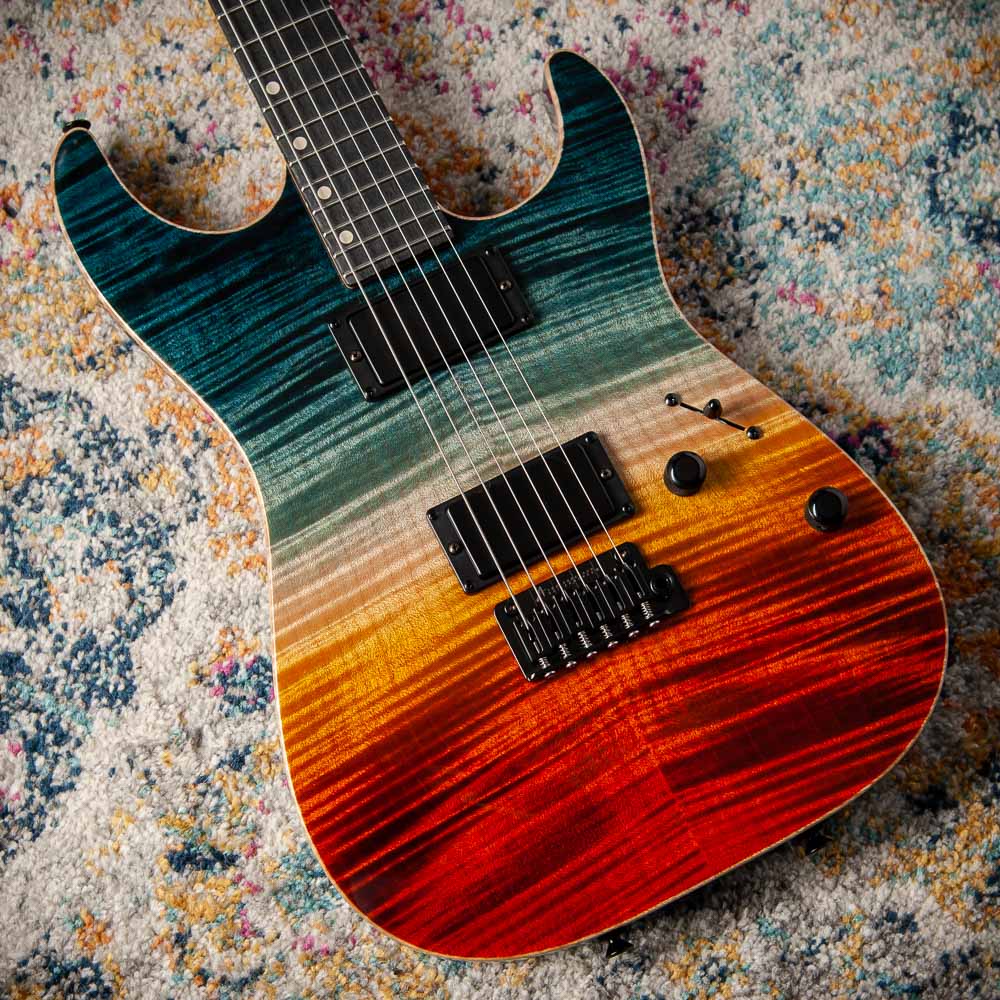 Tom Anderson Drop Top Fire Sunset Double Wipeout with Binding &amp; Hard Case # 04-04-26N