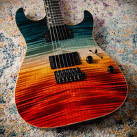 Tom Anderson Drop Top Fire Sunset Double Wipeout with Binding &amp; Hard Case # 04-04-26N