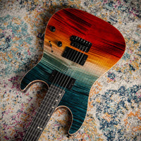 Tom Anderson Drop Top Fire Sunset Double Wipeout with Binding &amp; Hard Case # 04-04-26N