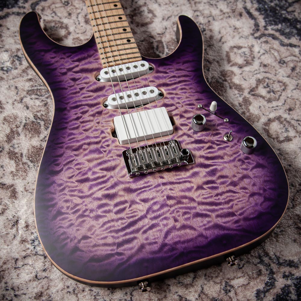 Tom Anderson Guitarworks  Li'l Angel Satin Natural Purple Burst #05-24-26P