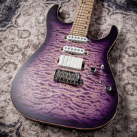 Tom Anderson Guitarworks  Li'l Angel Satin Natural Purple Burst #05-24-26P