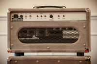 Two Rock Classic Reverb 100 Watt Head and Matching 2x12 Cab,Silver Chassic,Grey Suede, Vintage Silver Cloth, Silver Piping SN: 1462 /22054