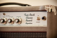 Two Rock Classic Reverb 100 Watt Head and Matching 2x12 Cab,Silver Chassic,Grey Suede, Vintage Silver Cloth, Silver Piping SN: 1462 /22054