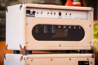 Two-Rock Classic Reverb Signature 100 watt head, silver anodize, camel suede, cane cloth, beige piping w/ Matching 2x12 Cab #1557/22420