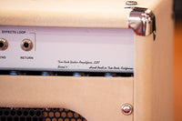 Two-Rock Classic Reverb Signature 100 watt head, silver anodize, camel suede, cane cloth, beige piping w/ Matching 2x12 Cab #1557/22420
