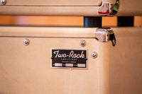 Two-Rock Classic Reverb Signature 100 watt head, silver anodize, camel suede, cane cloth, beige piping w/ Matching 2x12 Cab #1557/22420