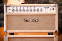 Two-Rock Classic Reverb Signature 100 watt head, silver anodize, camel suede, cane cloth, beige piping w/ Matching 2x12 Cab #1557/22420