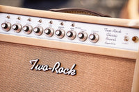 Two-Rock Classic Reverb Signature 100 watt head, silver anodize, camel suede, cane cloth, beige piping w/ Matching 2x12 Cab #1557/22420