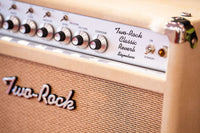 Two-Rock Classic Reverb Signature 100 watt head, silver anodize, camel suede, cane cloth, beige piping w/ Matching 2x12 Cab #1557/22420