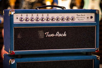 Two Rock Silver Sterling Signature 100W Head Medium Blue Suede with 2x12 Matching Cab # 1281/21569