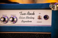 Two Rock Silver Sterling Signature 100W Head Medium Blue Suede with 2x12 Matching Cab # 1281/21569