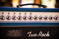 Two Rock Silver Sterling Signature 100W Head Medium Blue Suede with 2x12 Matching Cab # 1281/21569