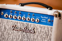 Two-Rock Studio Overdrive Combo blue chassis, white suede, EC Collins black and white pinstripe cloth, metal trim #196