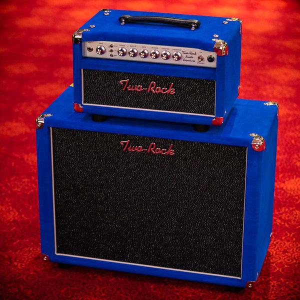 Two Rock Studio Signature Head and Matching 1x12 Royal Blue Suede Serial: 1488/21570