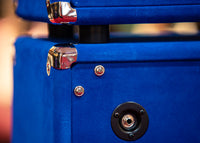 Two Rock TS1 100 Watt Head and Matching 2x12 Cab, Black Anodize, Royal Blue Suede, Black Matrix Cloth, Buckskin Piping SN: 279 /21509
