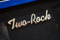 Two Rock TS1 100 Watt Head and Matching 2x12 Cab, Black Anodize, Royal Blue Suede, Black Matrix Cloth, Buckskin Piping SN: 279 /21509
