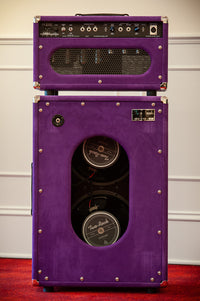 Two Rock TS1 100 Watt Head and Matching 2x12 Cab, Black Anodize, Purple Suede, Black Matrix Cloth, Black Piping SN: 322 /22053