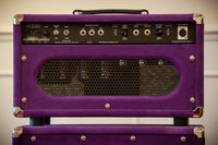 Two Rock TS1 100 Watt Head and Matching 2x12 Cab, Black Anodize, Purple Suede, Black Matrix Cloth, Black Piping SN: 322 /22053