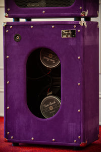Two Rock TS1 100 Watt Head and Matching 2x12 Cab, Black Anodize, Purple Suede, Black Matrix Cloth, Black Piping SN: 322 /22053