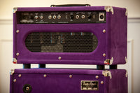 Two Rock TS1 100 Watt Head and Matching 2x12 Cab, Black Anodize, Purple Suede, Black Matrix Cloth, Black Piping SN: 322 /22053