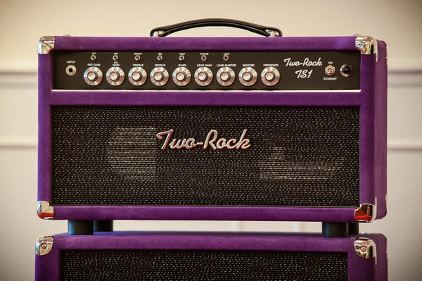 Two Rock TS1 100 Watt Head and Matching 2x12 Cab, Black Anodize, Purple Suede, Black Matrix Cloth, Black Piping SN: 322 /22053