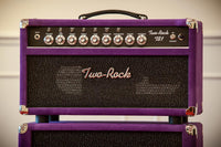 Two Rock TS1 100 Watt Head and Matching 2x12 Cab, Black Anodize, Purple Suede, Black Matrix Cloth, Black Piping SN: 322 /22053