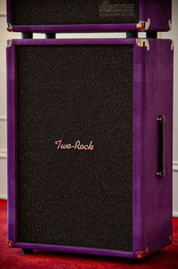 Two Rock TS1 100 Watt Head and Matching 2x12 Cab, Black Anodize, Purple Suede, Black Matrix Cloth, Black Piping SN: 322 /22053