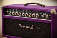 Two Rock TS1 100 Watt Head and Matching 2x12 Cab, Black Anodize, Purple Suede, Black Matrix Cloth, Black Piping SN: 322 /22053