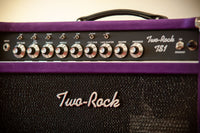 Two Rock TS1 100 Watt Head and Matching 2x12 Cab, Black Anodize, Purple Suede, Black Matrix Cloth, Black Piping SN: 322 /22053
