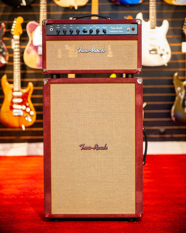 Two-Rock Traditional Clean 100w Head Burgundy Suede w/ Matching 2x12 Cab Burgundy Suede #583/ 21692