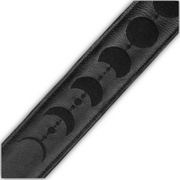 Levy's MG317MP-BLK-BLK 2.5"Black Padded Garment Leather Strap with Black