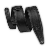 Levy's MG317MP-BLK-BLK 2.5"Black Padded Garment Leather Strap with Black