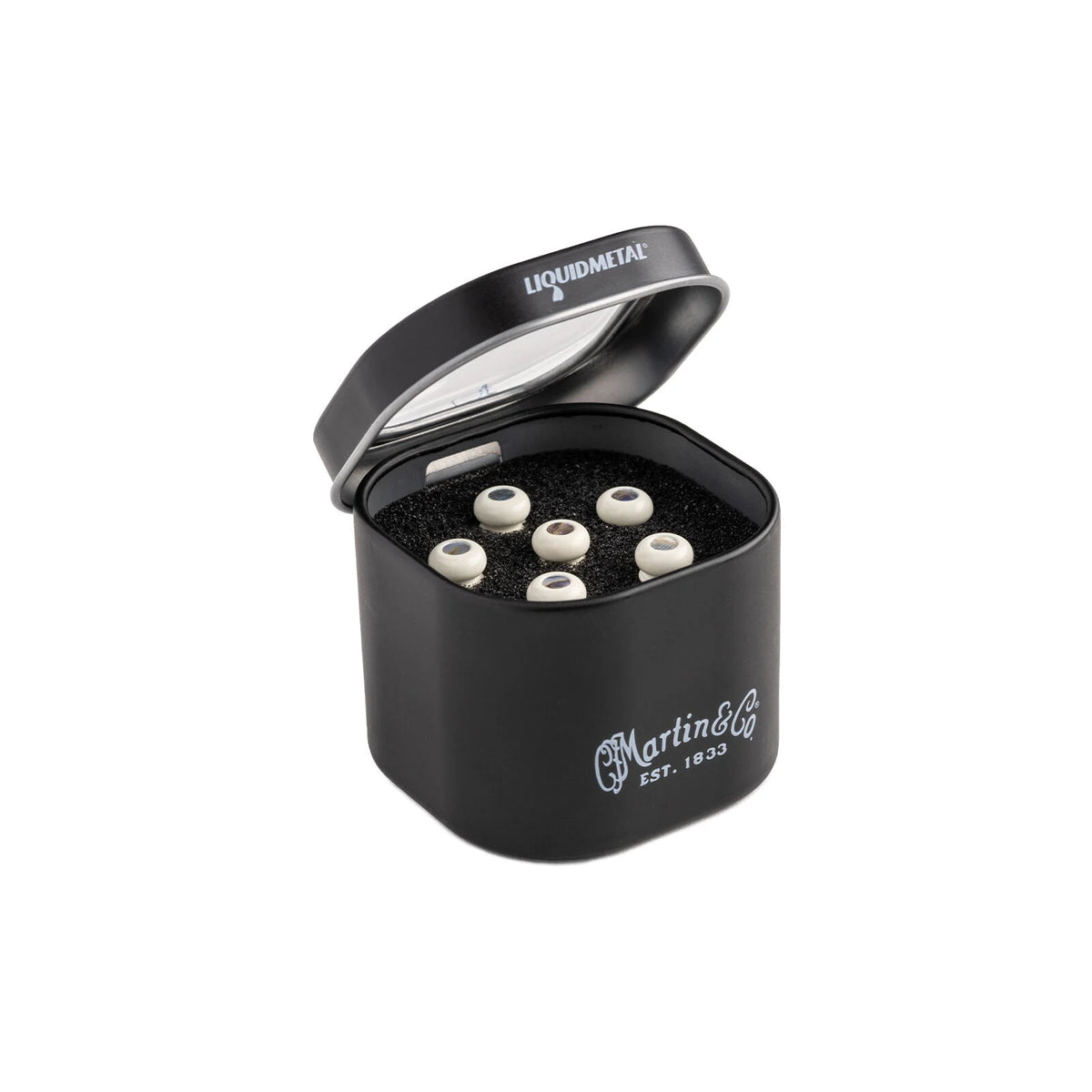 Martin Liquid Metal Bridge Pin Set, Bone with Pearl