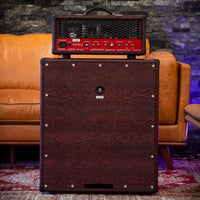 Soldano SLO-30 Custom Burgundy Python Tolex With Matching 2x12 Cab