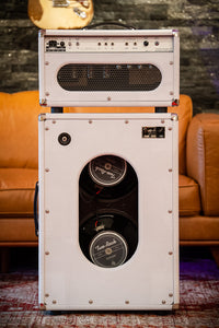 Two-Rock Bloomfield Drive 100w Head w/ Matching 2x12 Cabinet White Suede S/N: 891/22389