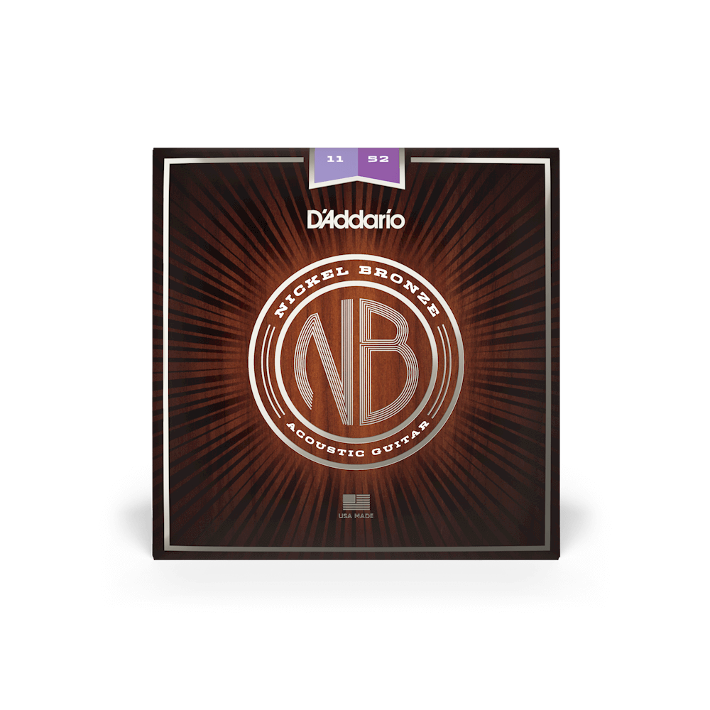 D'Addario NB1152 Acoustic Guitar Set  Nickel Bronze Custom Light
