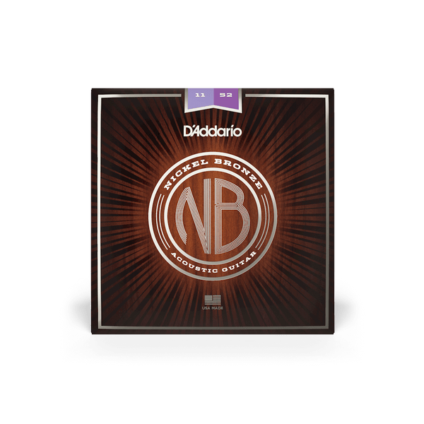 D'Addario NB1152 Acoustic Guitar Set  Nickel Bronze Custom Light