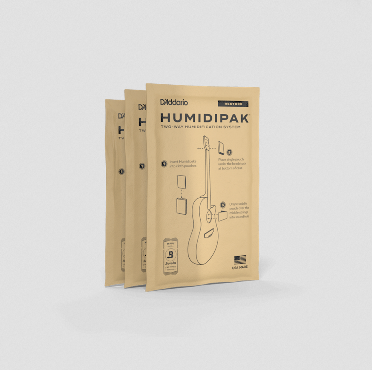 D'ADDARIO HUMIDIPAK STD REPLACEMENT 3PK