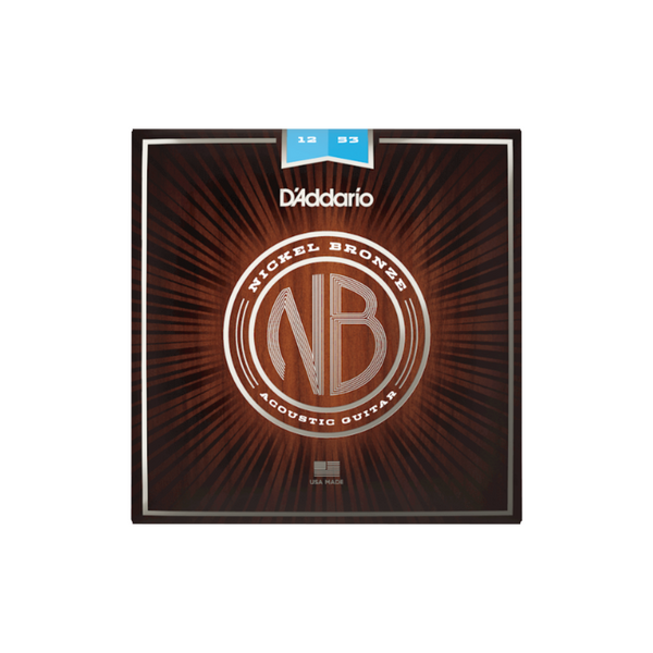D'Addario NB1253 Acoustic Guitar Set  Nickel Bronze Light