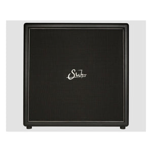 Suhr PT100 4x12 Cabinet, Black, Black Grill, Silver Piping